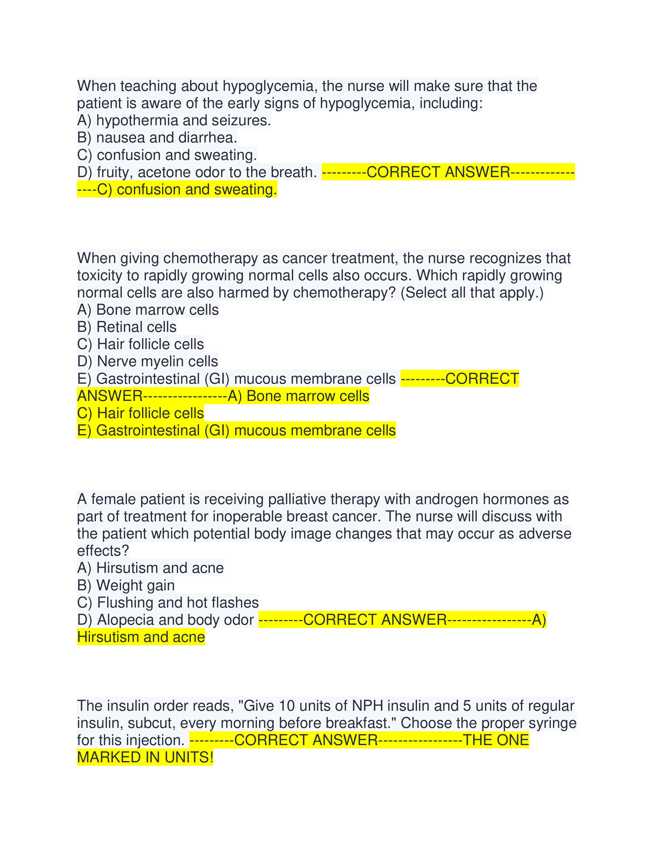 Preview page 4 of ATI RN PHARMACOLOGY FINAL EXAM ACTUAL EXAM | ALL QUESTIONS AND CORRECT ANSWERS | ALREADY GRADED A+ | VERIFIED ANSWERS | LATEST VERSION
