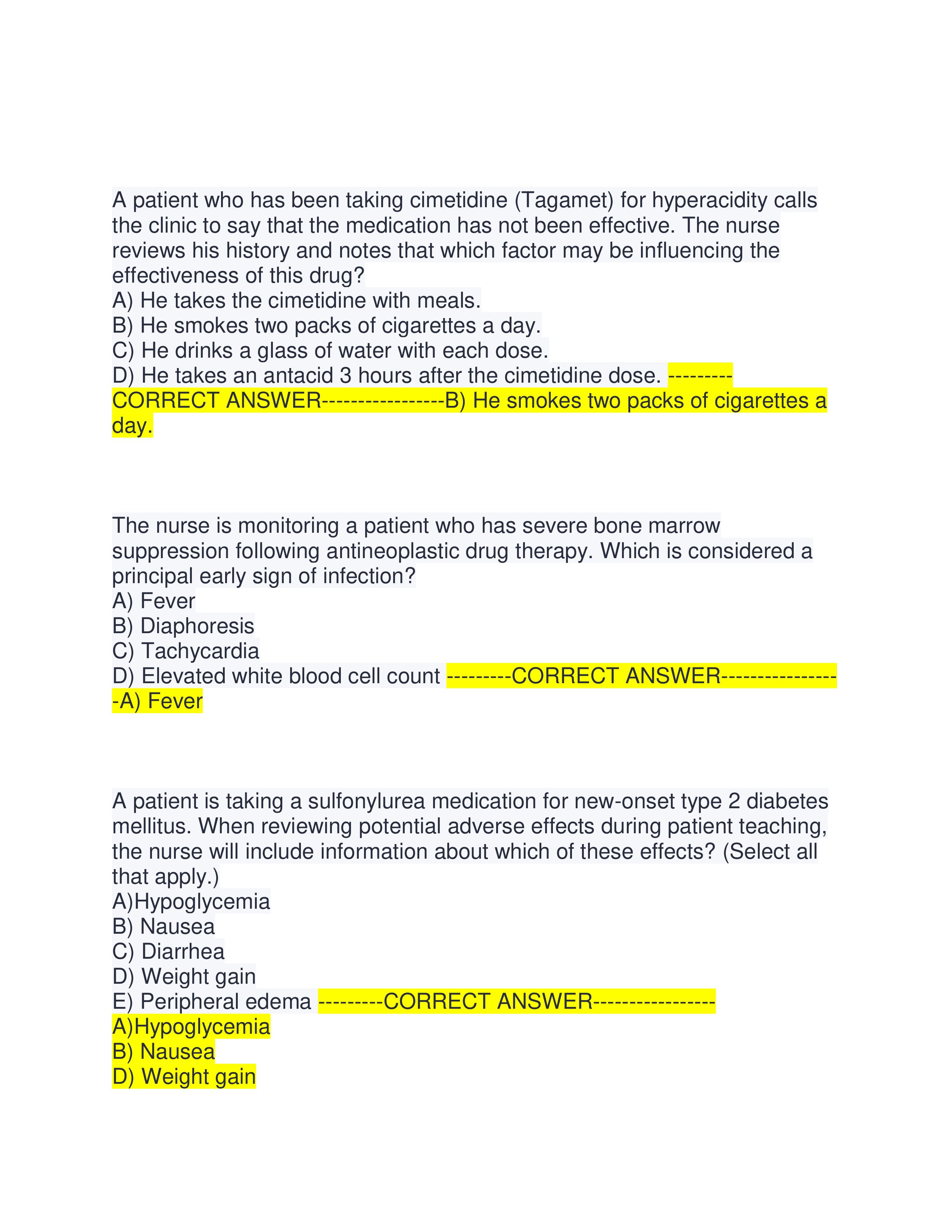 Preview page 5 of ATI RN PHARMACOLOGY FINAL EXAM ACTUAL EXAM | ALL QUESTIONS AND CORRECT ANSWERS | ALREADY GRADED A+ | VERIFIED ANSWERS | LATEST VERSION