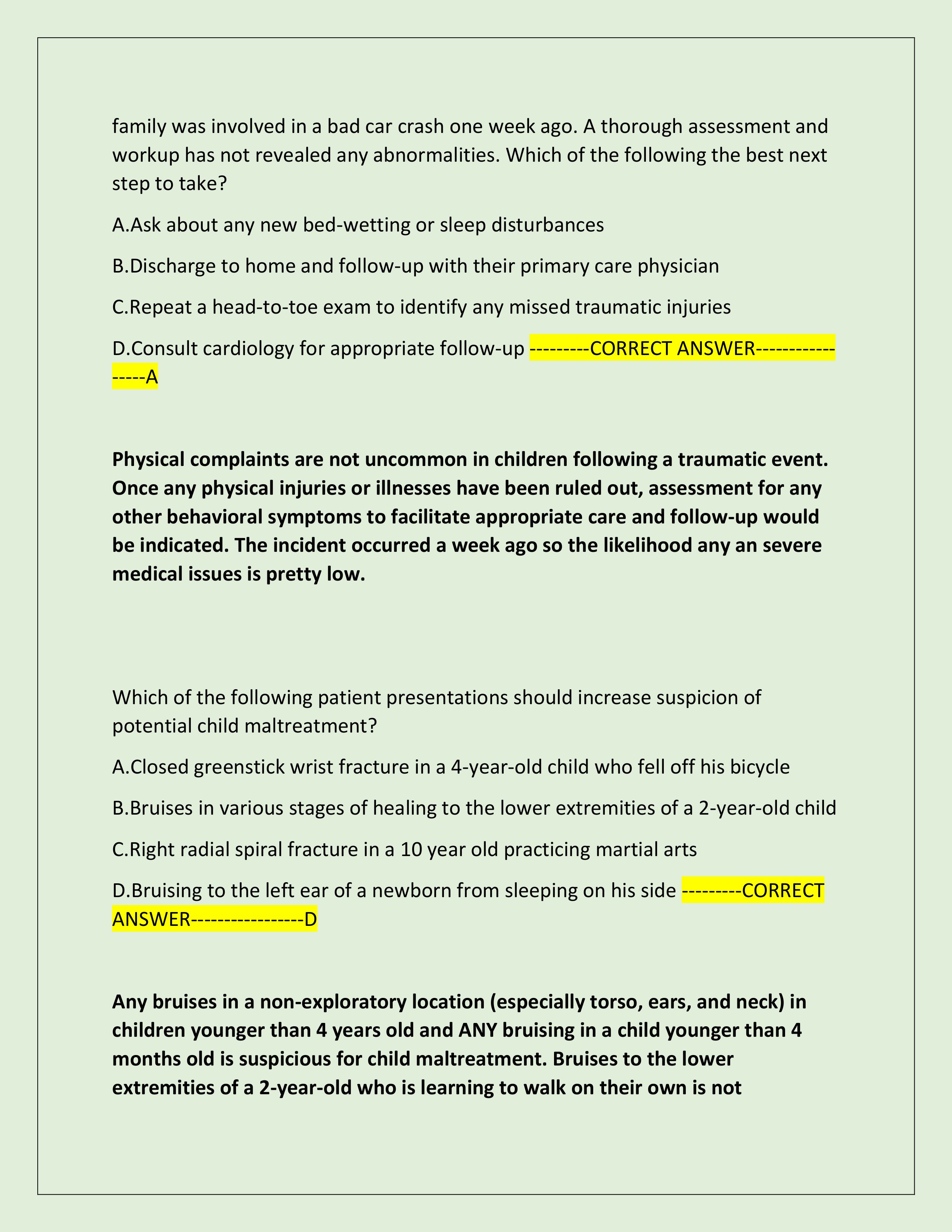 Preview page 2 of 2025 ENPC 6th Edition Exam | Questions and Correct Answers (Verified Answers) | Graded A+ | Just Released