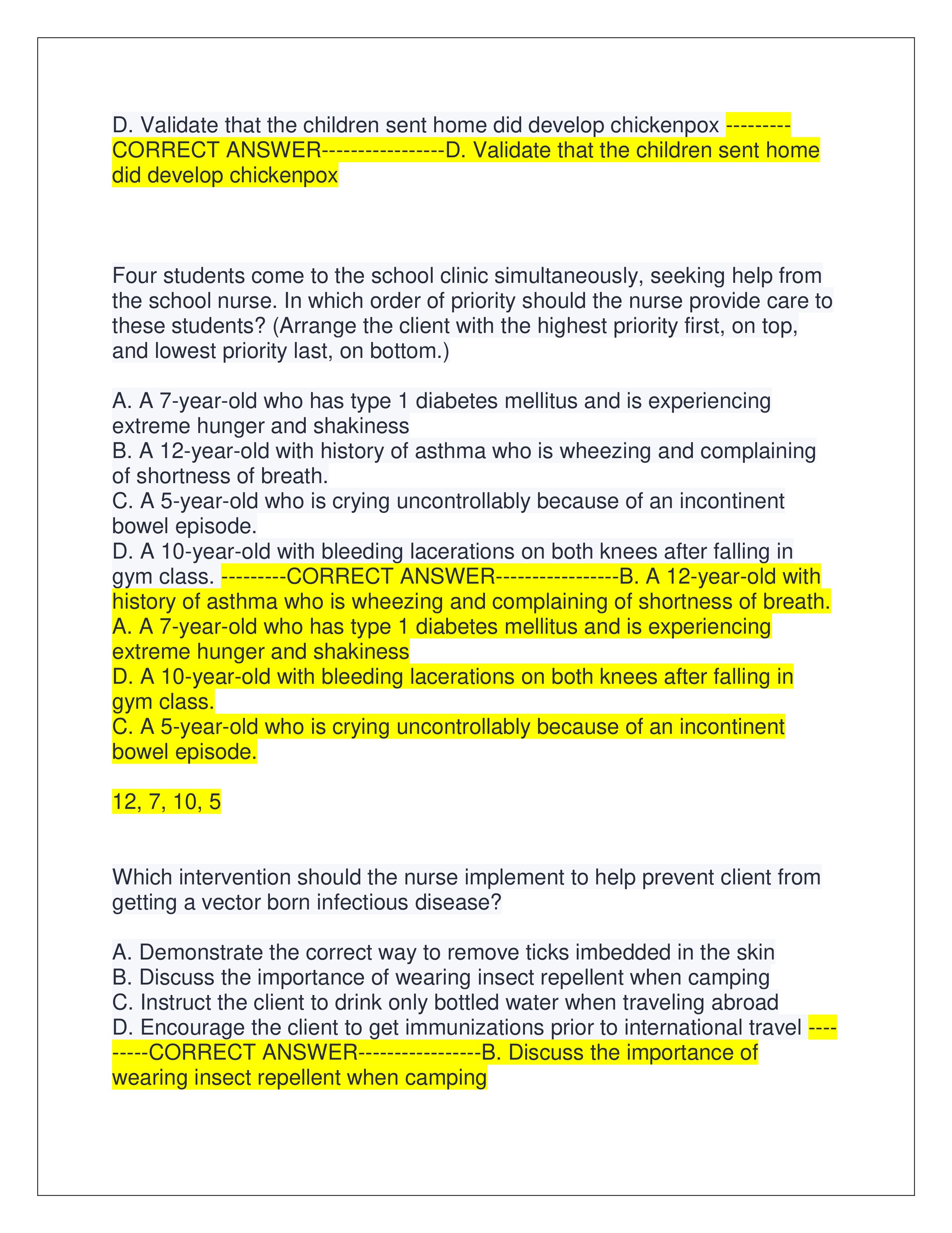 Preview page 4 of HESI COMMUNITY HEALTH EXAM TEST BANK (LATEST TEST BANK 2025) | QUESTIONS AND CORRECT ANSWERS | ALREADY GRADED A+ | VERIFIED ANSWERS | JUST RELEASED