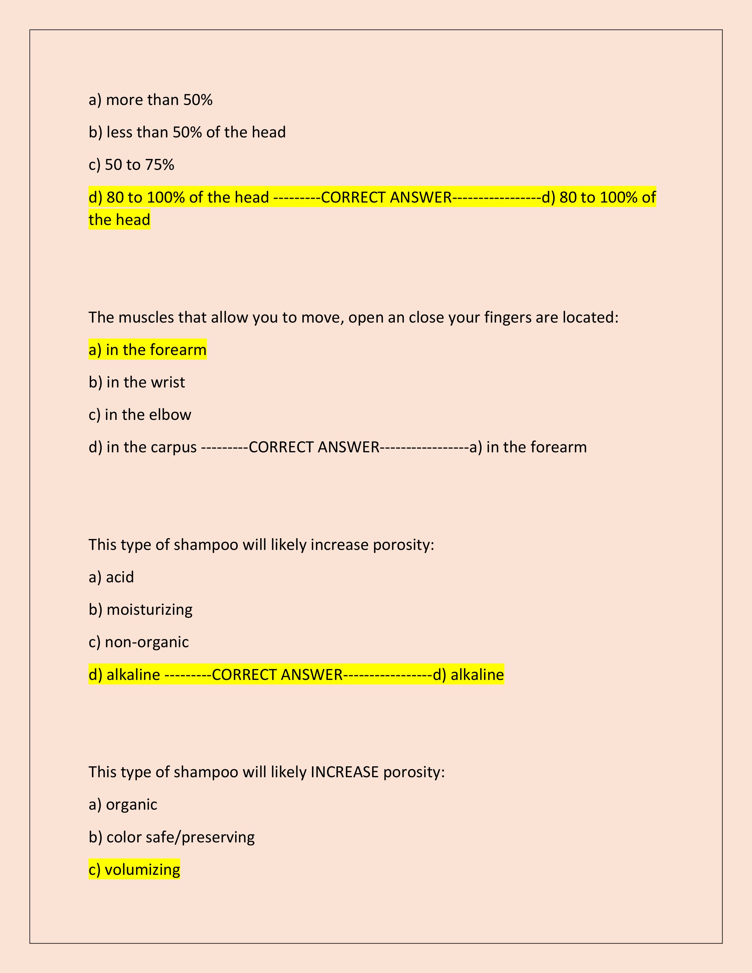 Preview page 4 of Nevada State Barber Board Exam 2025 (Actual Exam) | All Questions and Correct Answers (Verified Answers) | Newest Version 2025 | Graded A+