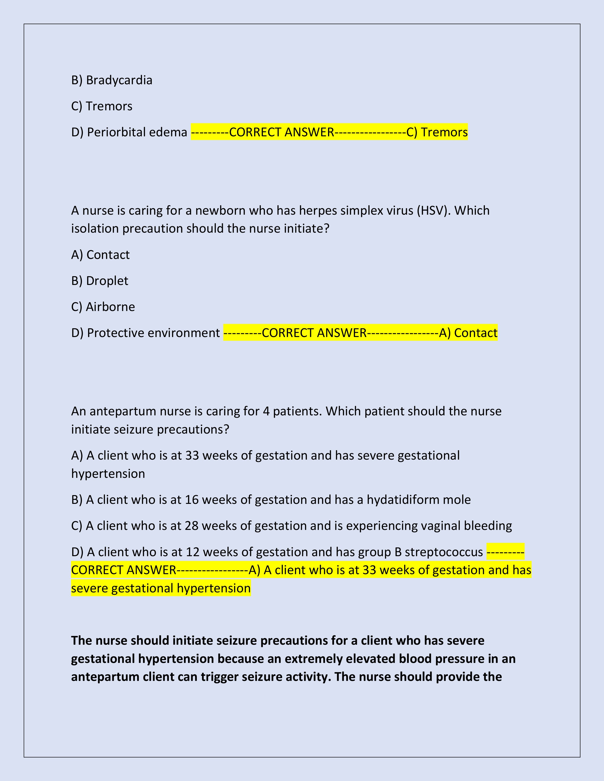 Preview page 3 of 2025-2026 Comprehensive ATI RN Predictor Exam WITH NGN (Test Bank) | 850+ Questions and Correct Answers with Rationales | Graded A+ | Verified Answers