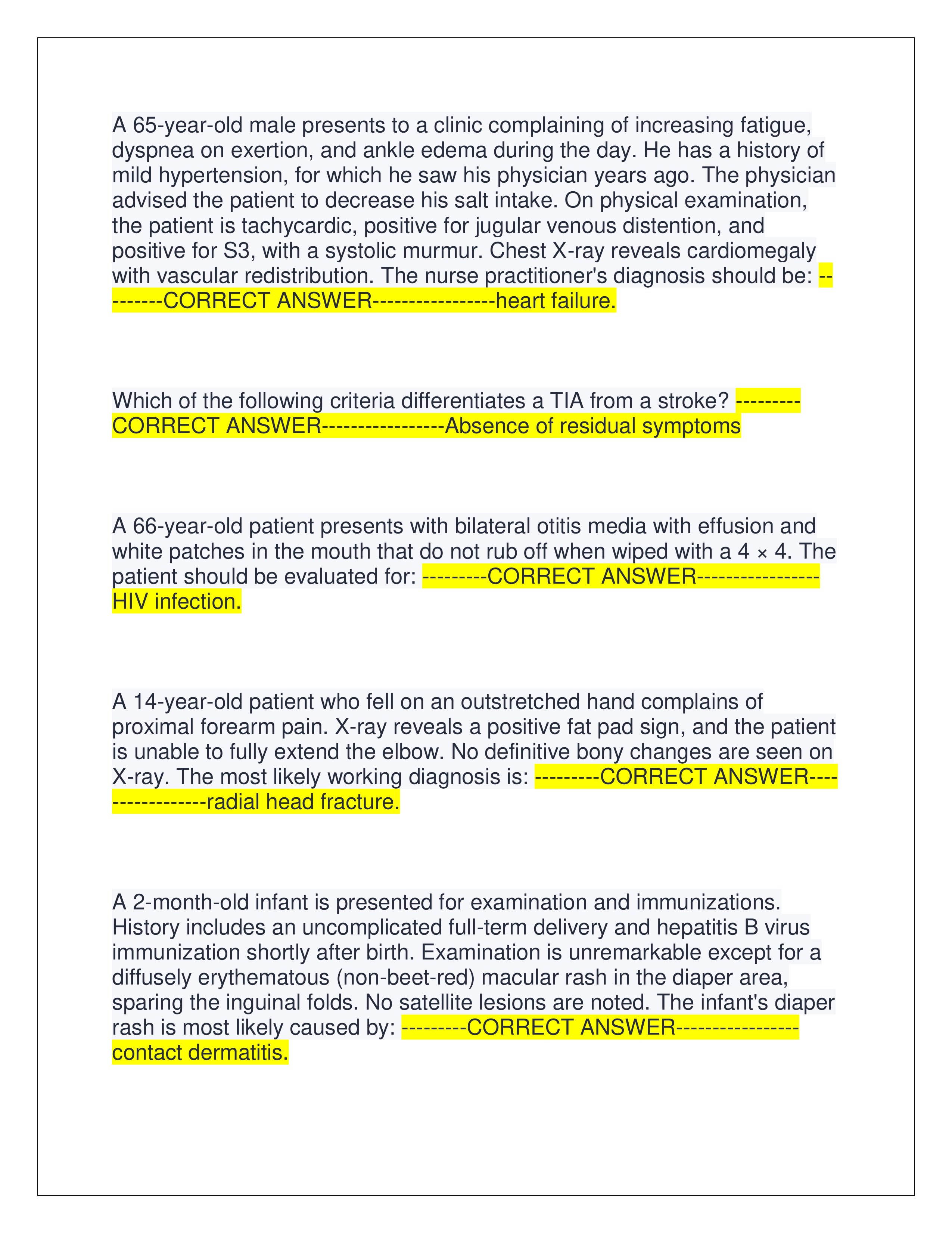 Preview page 3 of AANP FNP EXAM LATEST EXAM 2025 | COMPLETE QUESTIONS AND CORRECT ANSWERS | GRADED A+ | LATEST VERSION | JUST RELEASED | VERIFIED ANSWERS