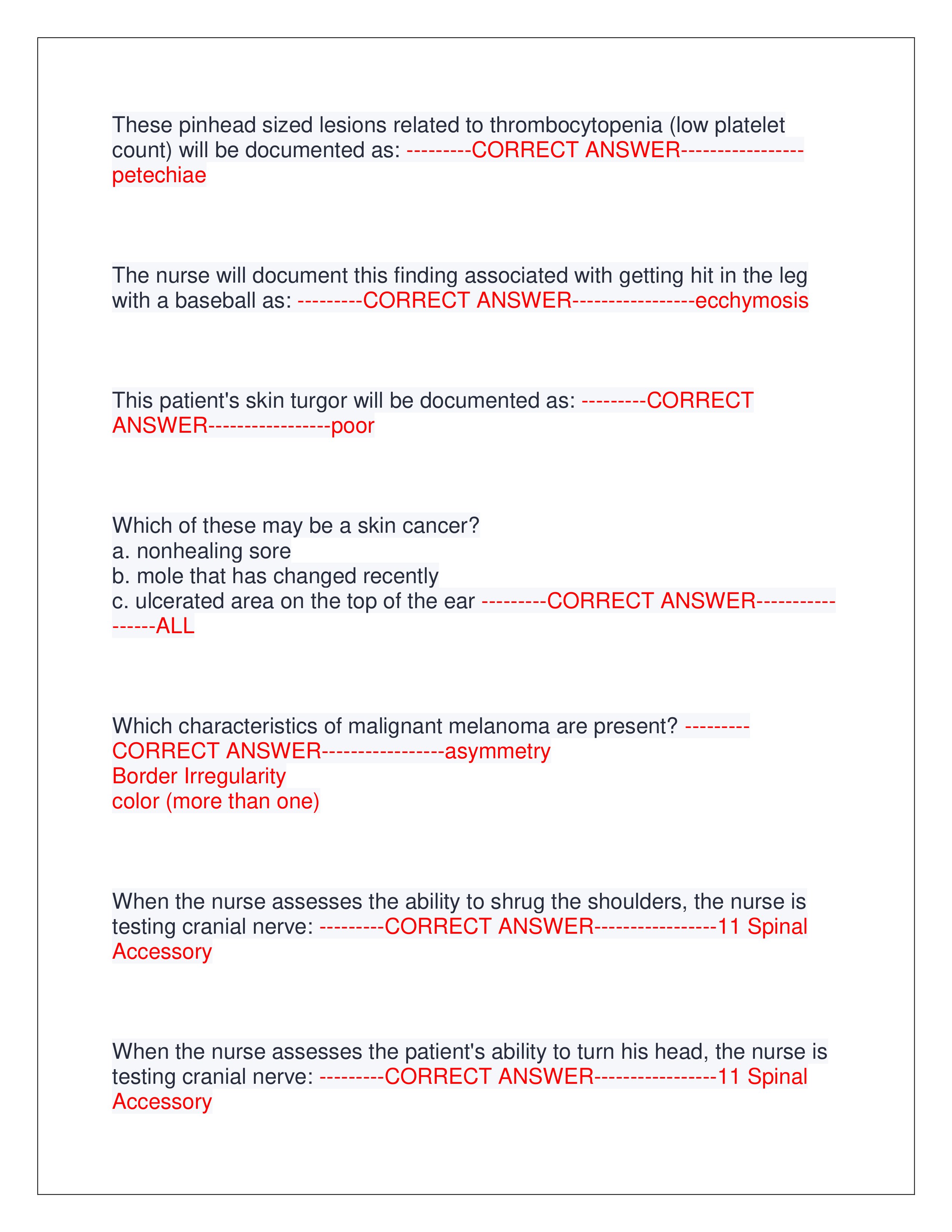 Preview page 3 of 2025 ADVANCED HEALTH ASSESSMENT EXAM 2 | LATEST VERSION 2025 | QUESTIONS AND CORRECT ANSWERS | GRADED A+ | VERIFIED ANSWERS | JUST RELEASED