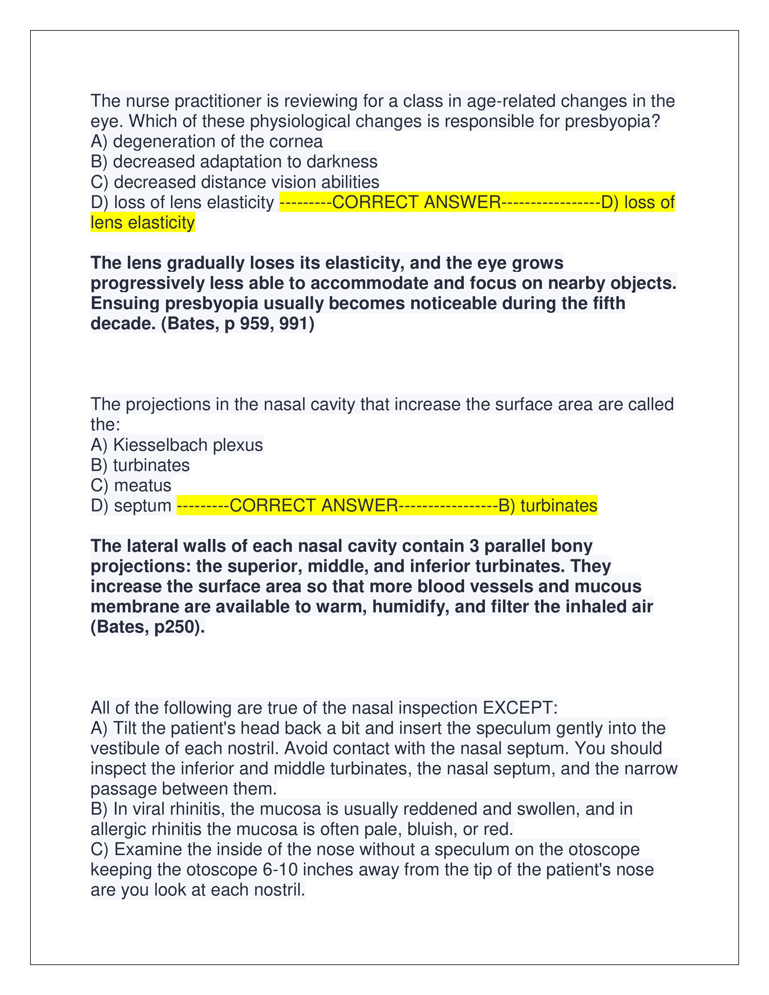 Preview page 3 of 2025 ADVANCED HEALTH ASSESSMENT FINAL EXAM | COMPLETE QUESTIONS AND CORRECT ANSWERS WITH EXPLANATIONS | GRADED A+ | VERIFIED ANSWERS | LATEST VERSION