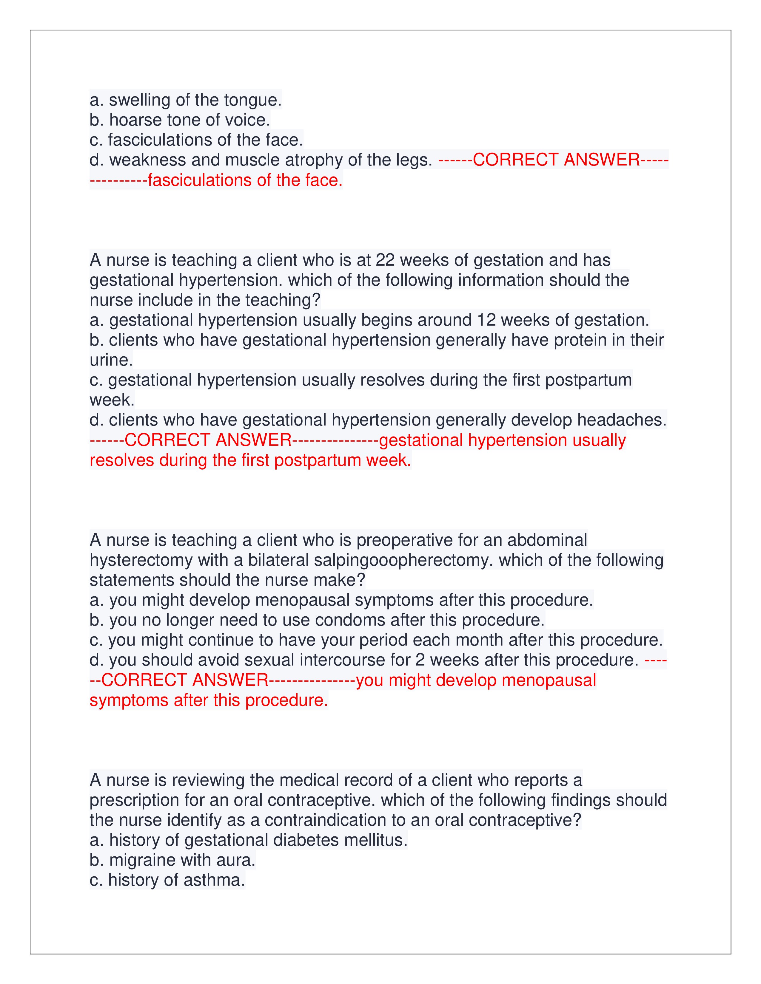 Preview page 2 of ATI RN CONCEPT BASED ASSESSMENT LEVEL 3 EXAM | COMPLETE EXAM QUESTIONS AND CORRECT ANSWERS | ALREADY GRADED A+ | JUST RELEASED