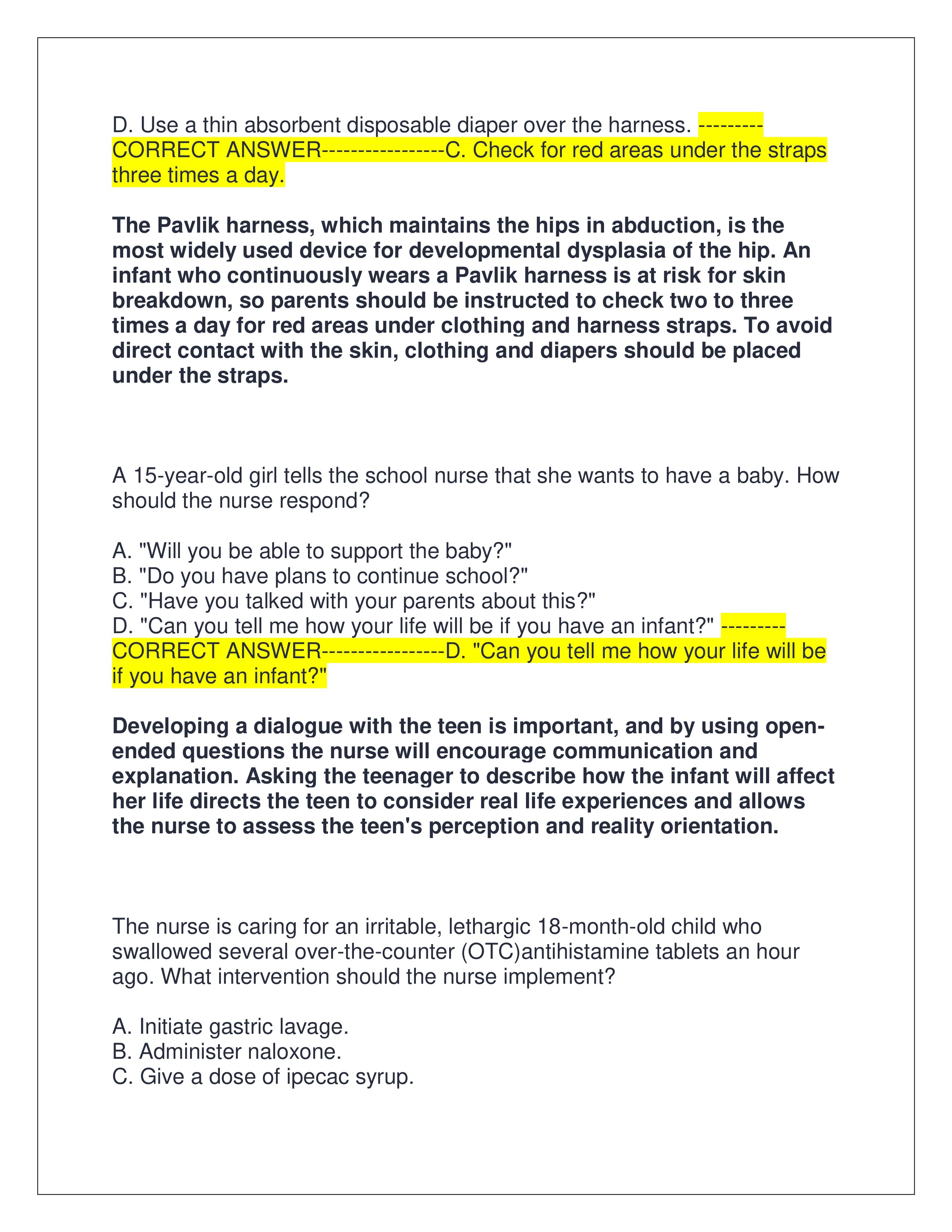Preview page 3 of PEDS HESI EXAM 2025 | ALL QUESTIONS AND CORRECT ANSWERS WITH RATIONALES | GRADED A+ | VERIFIED ANSWERS | LATEST VERSION