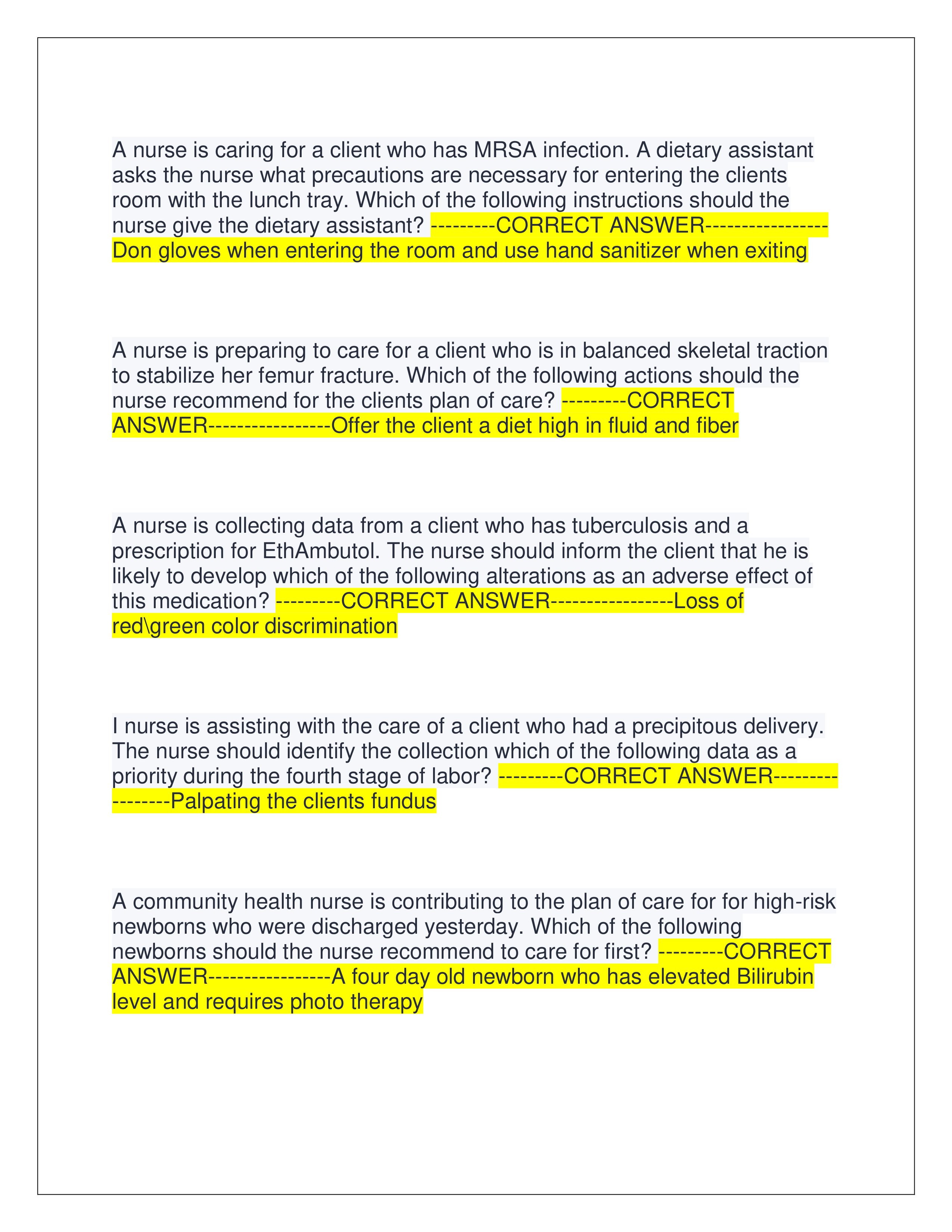 Preview page 4 of PN ATI EXIT EXAM 2025 | ALL QUESTIONS AND CORRECT ANSWERS | ALREADY GRADED A+ | VERIFIED ANSWERS | LATEST VERSION 2025 | BRAND NEW VERSION