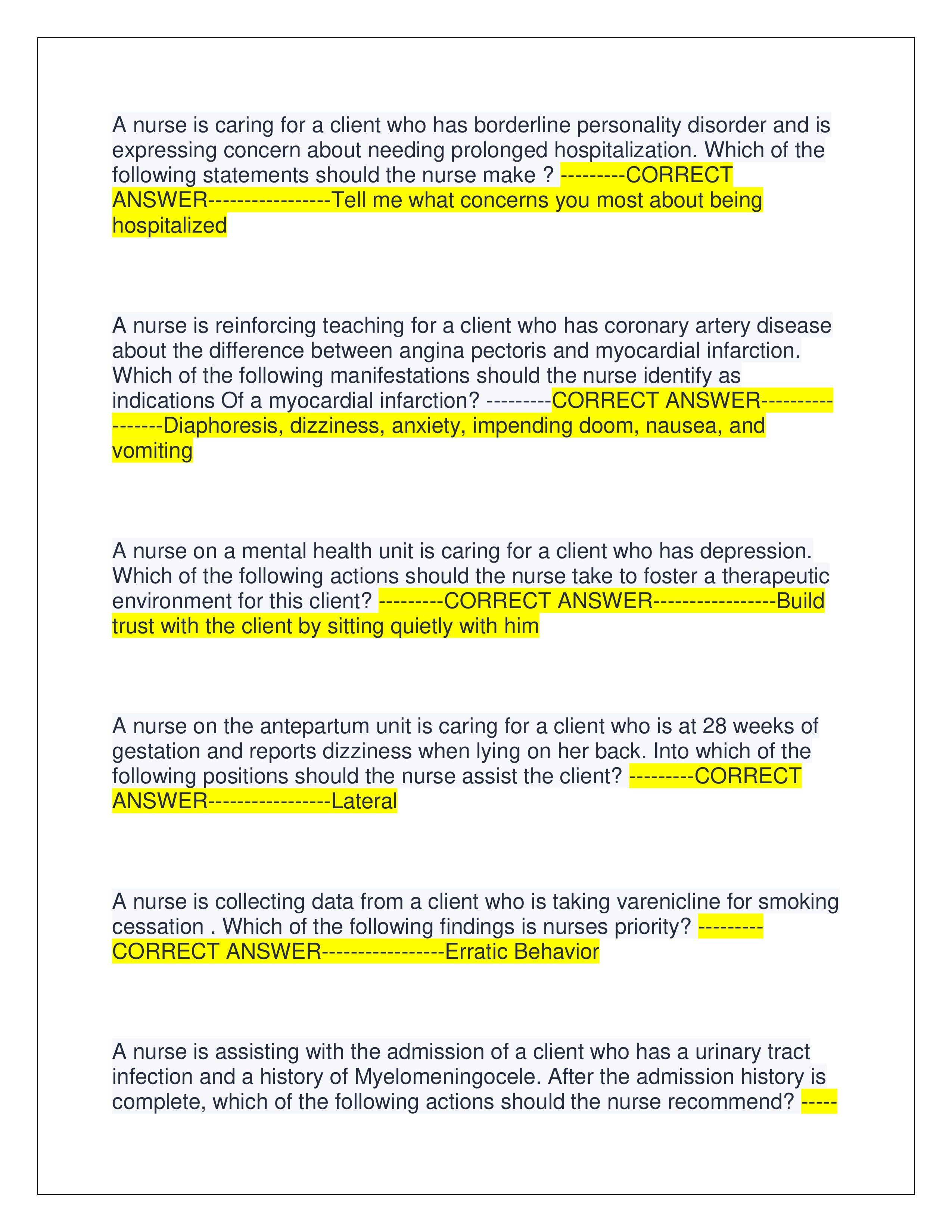 Preview page 5 of PN ATI EXIT EXAM 2025 | ALL QUESTIONS AND CORRECT ANSWERS | ALREADY GRADED A+ | VERIFIED ANSWERS | LATEST VERSION 2025 | BRAND NEW VERSION