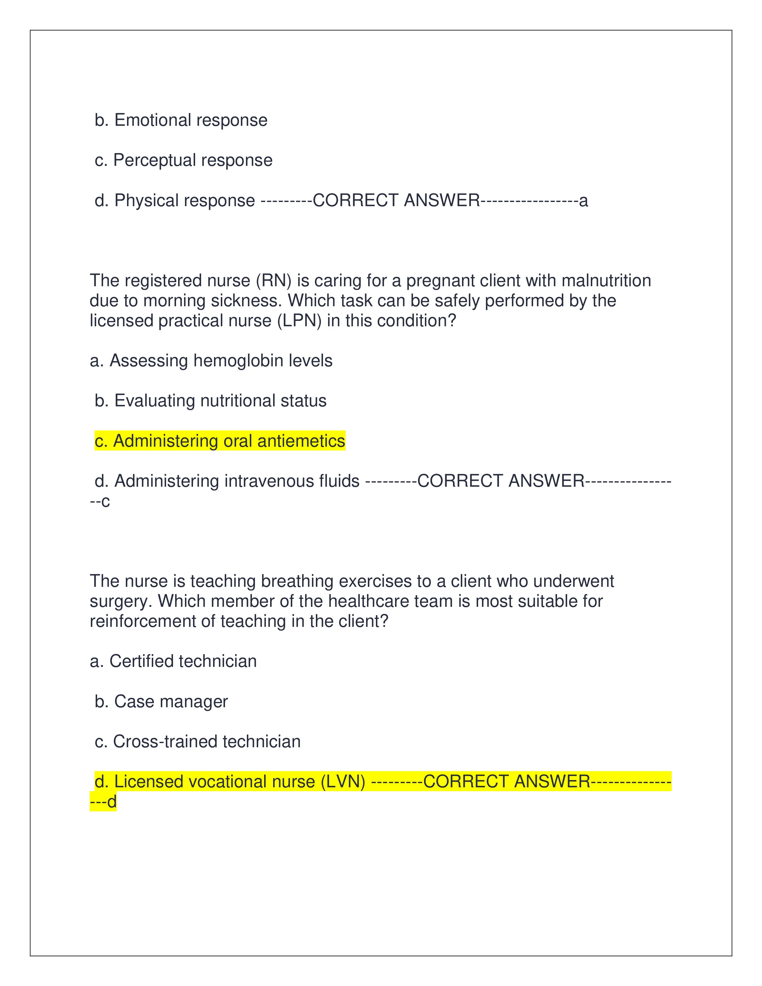 Preview page 4 of HESI CRITICAL CARE EXAM TEST BANK | ALL QUESTIONS AND CORRECT ANSWERS | GRADED A+ | VERIFIED ANSWERS | LATEST VERSION 2025 (JUST RELEASED)