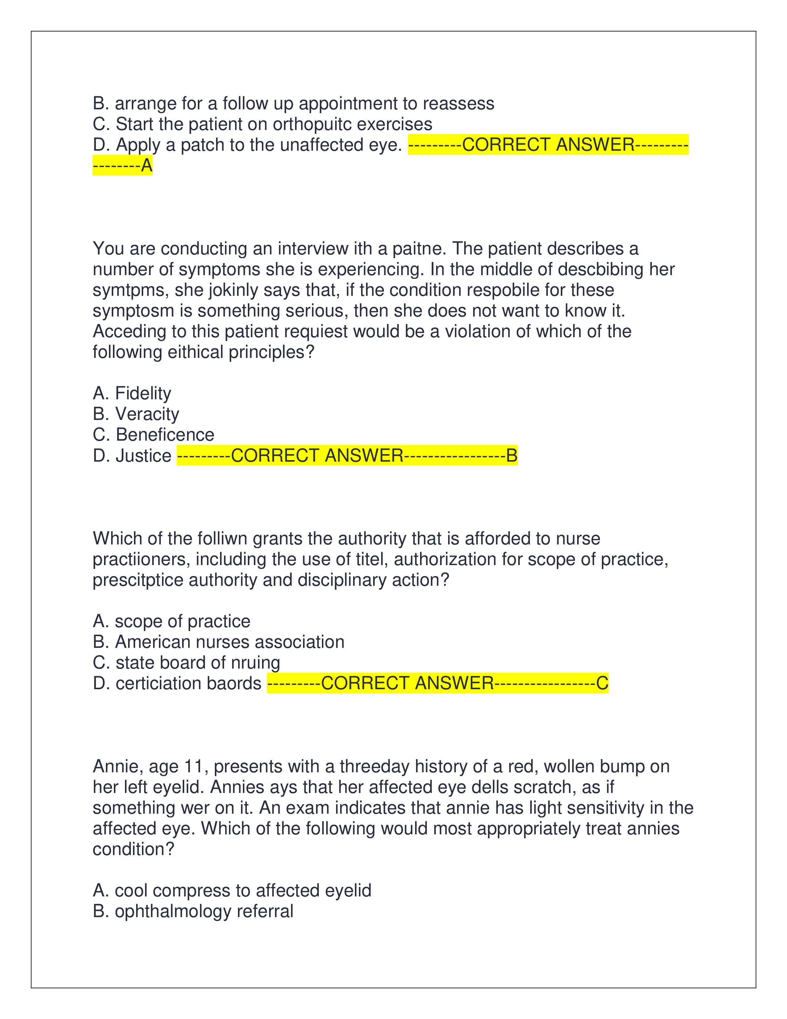 Preview page 3 of BARKLEY PNP DRT EXAM (NEWEST EXAM 2025) | ALL QUESTIONS AND CORRECT ANSWERS | GRADED A+ | VERIFIED ANSWERS | LATEST VERSION (JUST RELEASED)